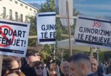 Kundër ligjit për Barazinë Gjinore, qytetarët protestë te sheshi “Skënderbej”