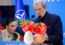 Balluku takime në Fier, Berisha thirrje qytetarëve: Gjuajeni me domate dhe vezë hajduten!